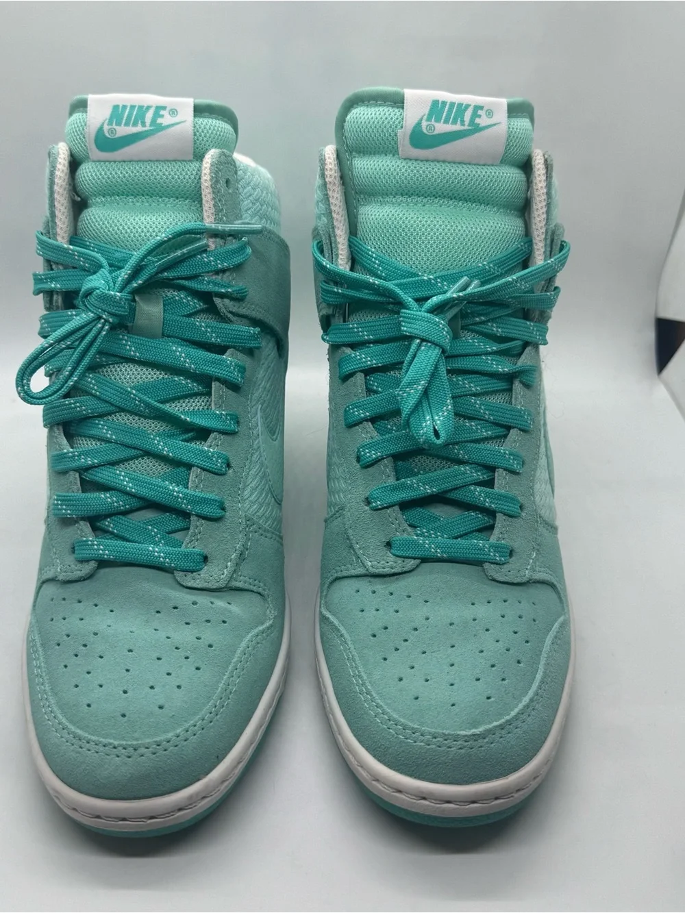 Nike Dunk Sky Hi Artisan Teal Hidden Wedge Sneakers 644877-303 Women's US Size 8 - Picture 3 of 9